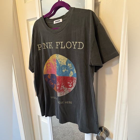 NWOT🖤Daydreamer Pink Floyd Wish You Were Here Merch Tee S Black oversized - Picture 7 of 9